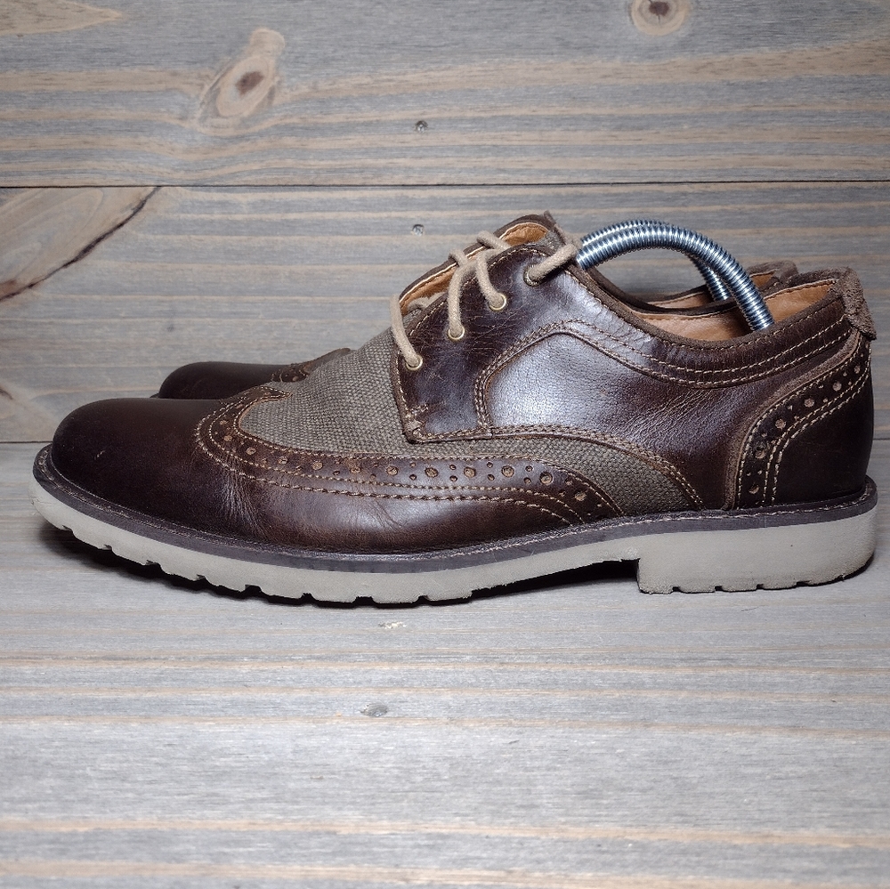 Lucky Brand Monroe Leather Oxford Dress Shoe Mens Size 11.5 Brown